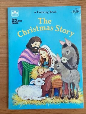 The Christmas Story Coloring Book Vintage 1987 Golden Book UNUSED